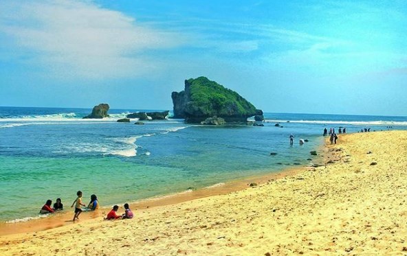 Pantai Ngandong Indahnya Panorama Di Gunung Kidul 